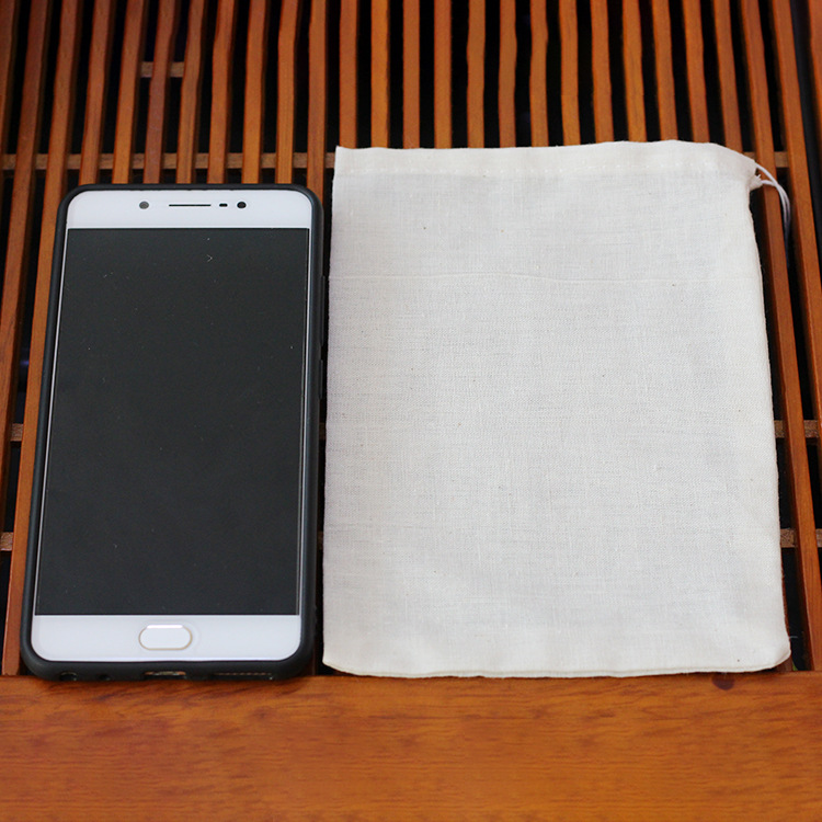 13*18cm drawstring cotton yarn bag wholesale spot tea bag drawstring decocting bag foot bath bag filter Chinese medicine bag