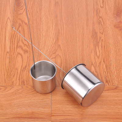 2 Yuan Store Stainless Steel Wine Hanging Spoon 0.1kg Wine Measuring Device Wine Beater Round Handle Wine Lifting Spoon Stainless Steel Wine Lifting Device