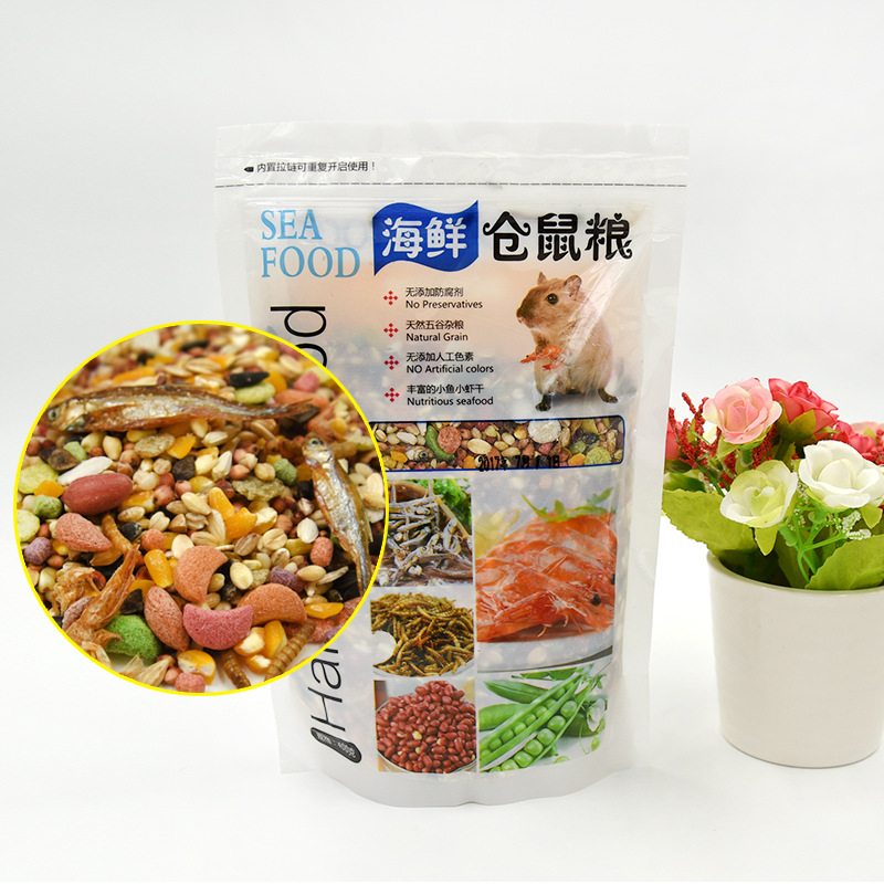 Hamster Food Small Pet Supplies Hamster Food Self-matching Grain Seafood Food Fruit and Vegetable Food Bread Worm Dried Golden Bear