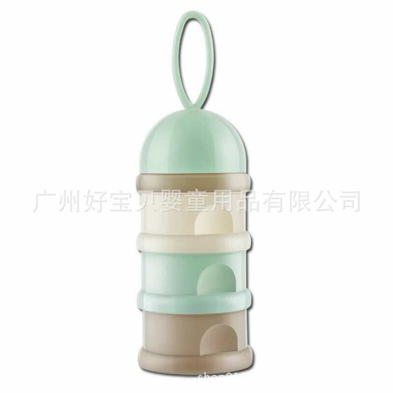 Round Head milk powder box independent layered baby milk powder box portable large capacity three-layer milk powder box snack box