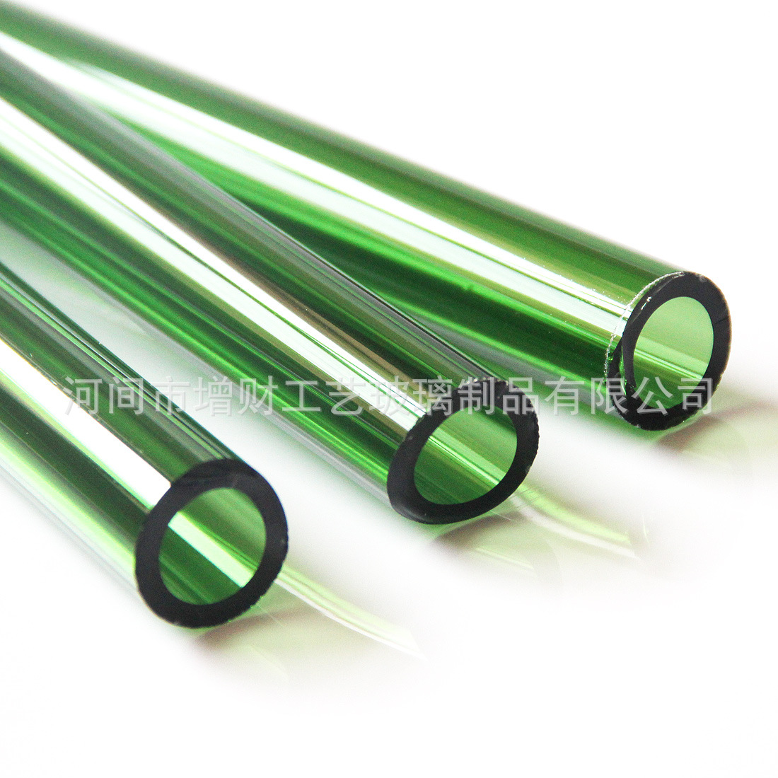 Foreign Trade Hot-Selling Green High Borosilicate Glass Tube Raw Material, Chemical, Medical, Household Tableware, Thickened Bottomless Hollow Tube