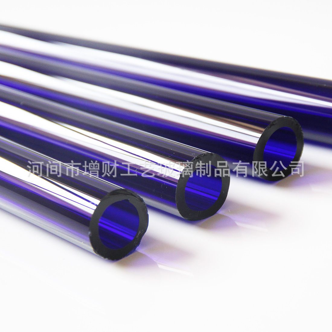 Factory Processes Double Blue Thickened High-Temperature Resistant High-Transparency Glass Tube Accessories, High Borosilicate Heat-Resistant Colored Irregular Shapes