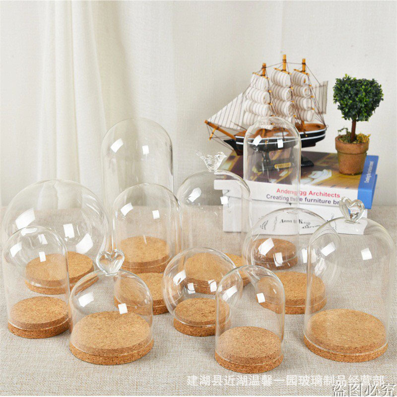 Кросс-бордер вечный цветок пылезащитный чехол из глины шерсти фетра ручной работы слепая коробка для хранения DIY пробка с сушеными цветами стеклянный чехол