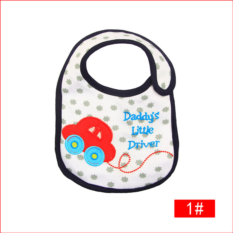 Foreign Trade Products Polyester Cartoon Bib Three-Layer Waterproof Baby Slippery Towel Bib Set OE