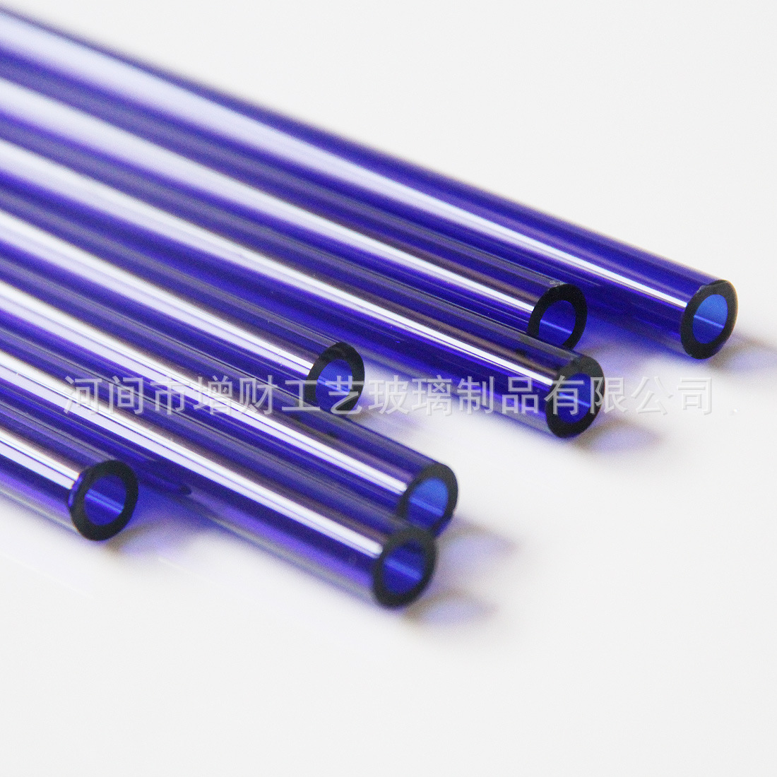 Factory Processes Double Blue Thickened High-Temperature Resistant High-Transparency Glass Tube Accessories, High Borosilicate Heat-Resistant Colored Irregular Shapes