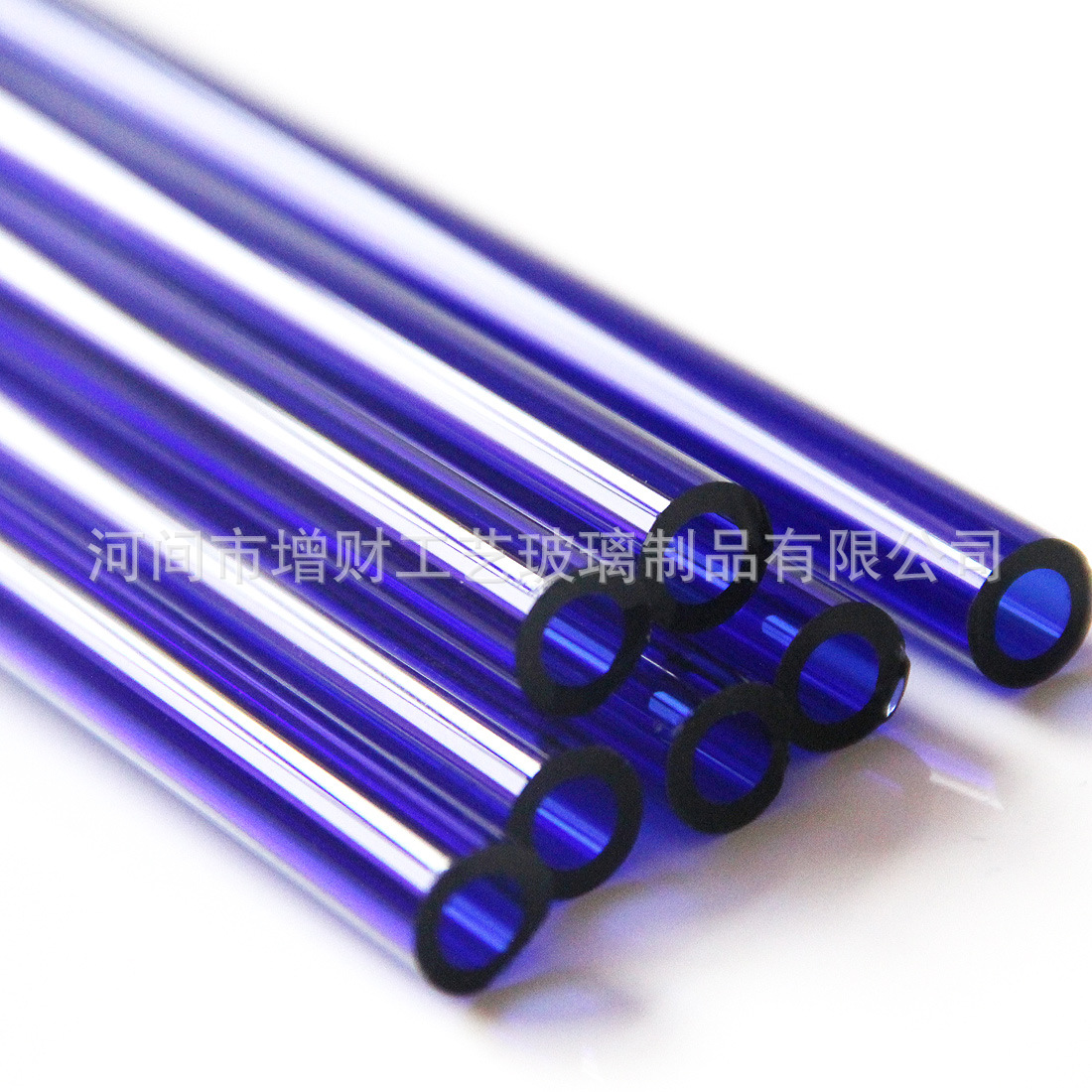 Factory Processes Double Blue Thickened High-Temperature Resistant High-Transparency Glass Tube Accessories, High Borosilicate Heat-Resistant Colored Irregular Shapes