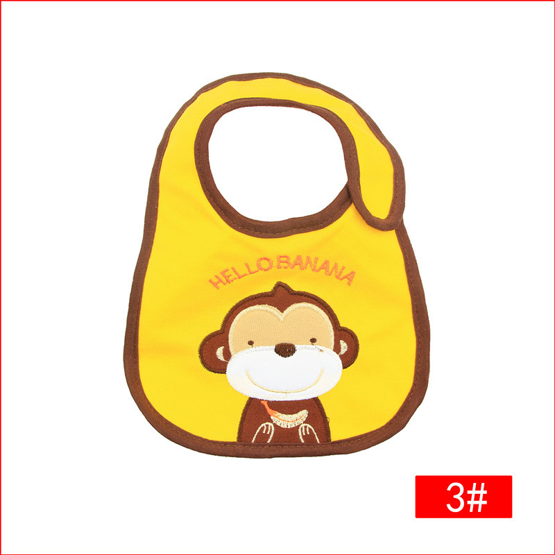 Foreign Trade Products Polyester Cartoon Bib Three-Layer Waterproof Baby Slippery Towel Bib Set OE