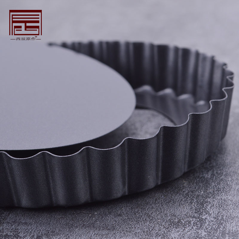 10-12cm4-5-8-9 inch chrysanthemum live bottom pie plate tart plate non-stick heart-shaped rectangular wavy edge pizza home