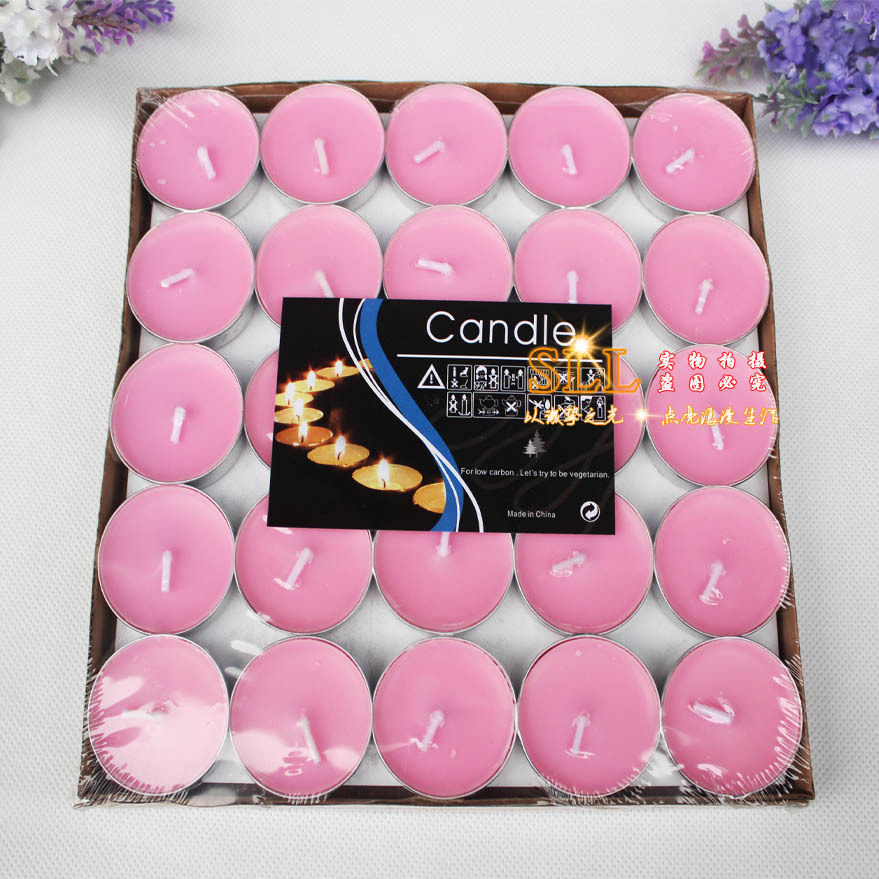 Factory wholesale round aromatherapy candle birthday romantic smokeless atmosphere wedding decoration tea candle lamp small candle