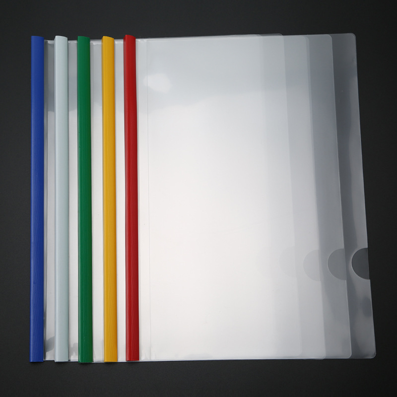 Huajie Factory Direct Sales Thickeneded A4 Lever Clip Transparent Lever Clip Test Paper Clip File Clip Office Supplies Wholesale