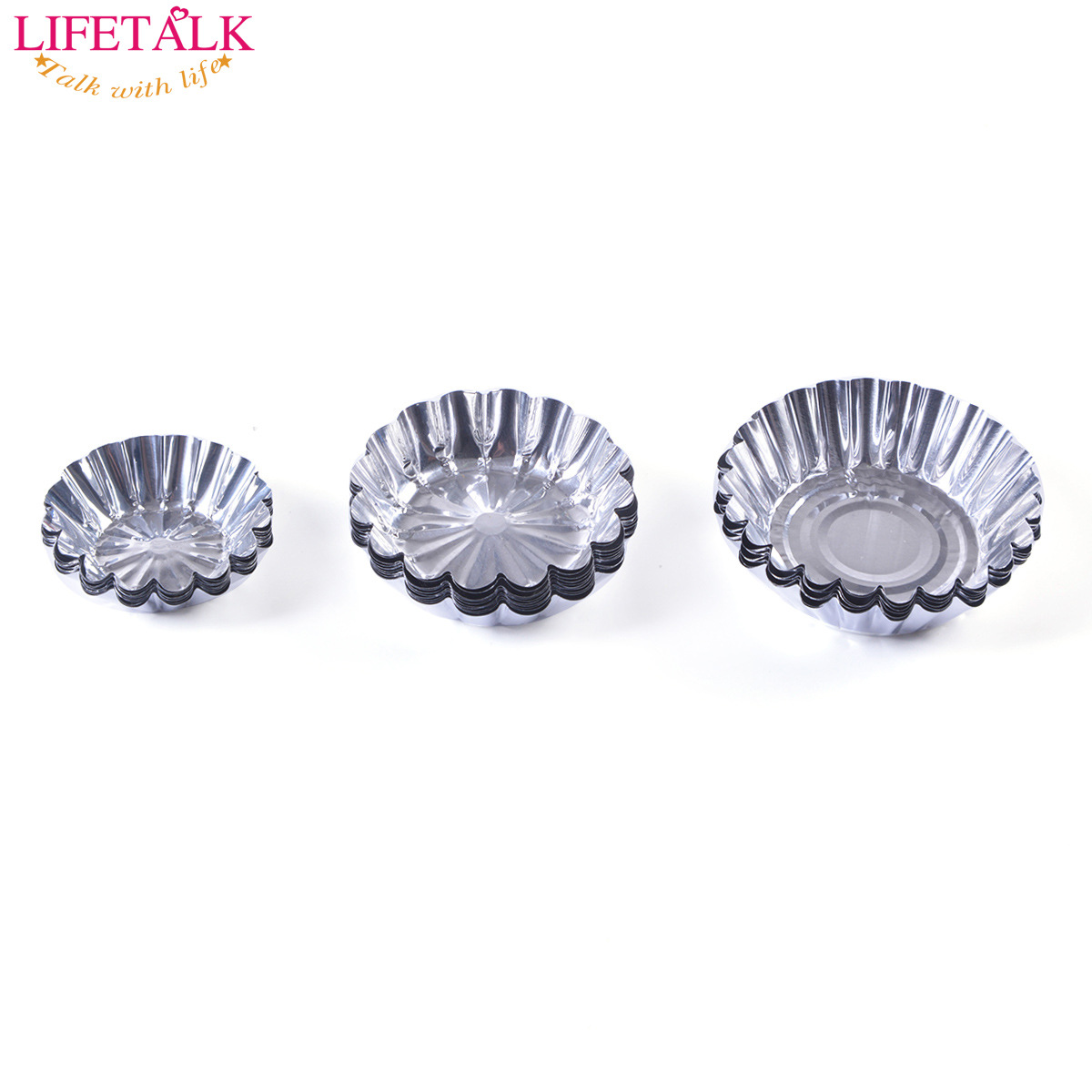Round Egg Tart Mold Disposable Crystal Bowl Cake Mold Aluminum Foil Egg Tart Tray Portuguese Tart Baking Tin Foil Tray