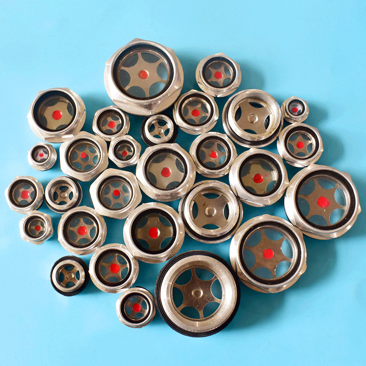 Manufacturer's Spot Aluminum Oil Mirror Aluminum Oil Label Aluminum Alloy Oil Window Hexagonal Oil Viewing Mirror Reducer Vacuum Pump Accessories