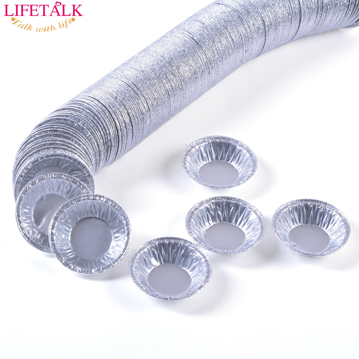 Round Egg Tart Mold Disposable Crystal Bowl Cake Mold Aluminum Foil Egg Tart Tray Portuguese Tart Baking Tin Foil Tray