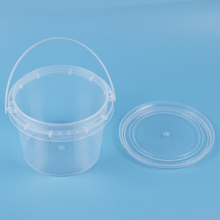 Source Factory Pp Transparent Food Packaging Bucket Bucket Plastic Bucket 300g Yogurt Bucket Satchel Round Bucket Ice Powder Bucket