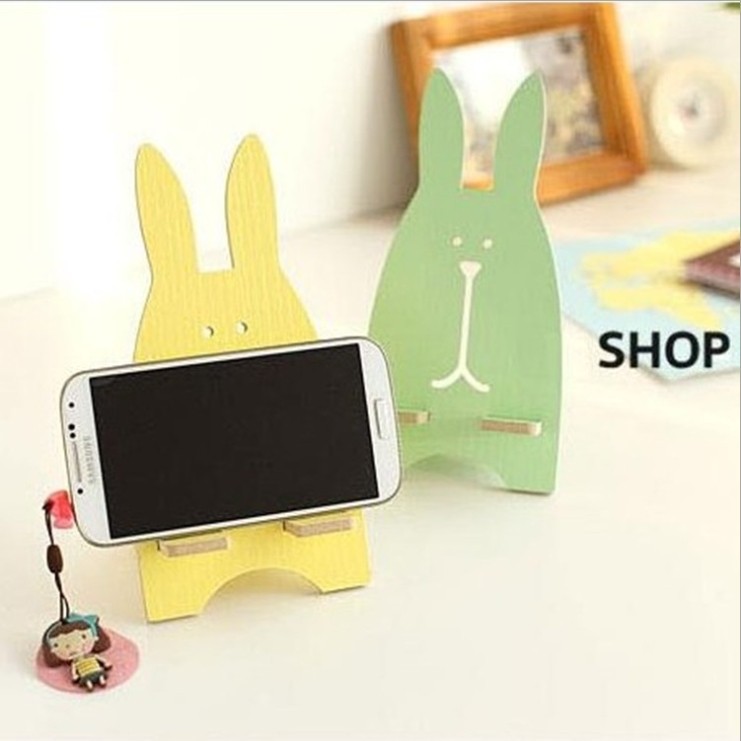 Korean Creative Fashion Mobile Phone Holder Cute Jailbreak Rabbit Mobile Phone Holder Wooden Mobile Phone Holder Mobile Phone Holder