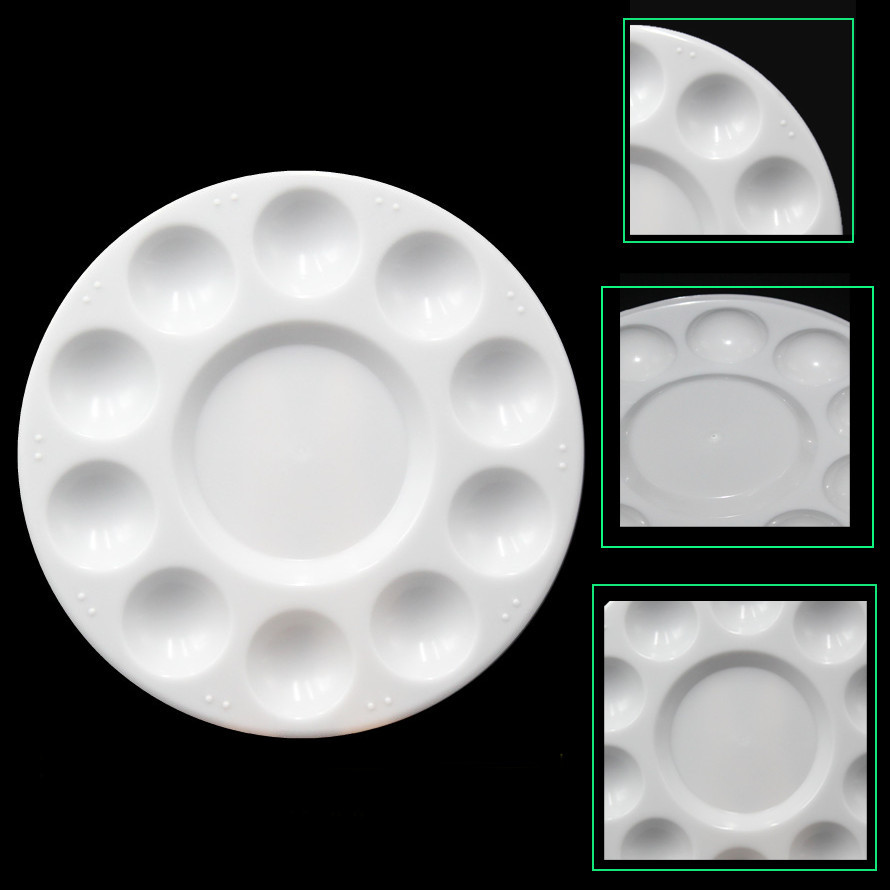 Supply 17cm palette round palette 11 grid watercolor palette children's painting plate nail gouache