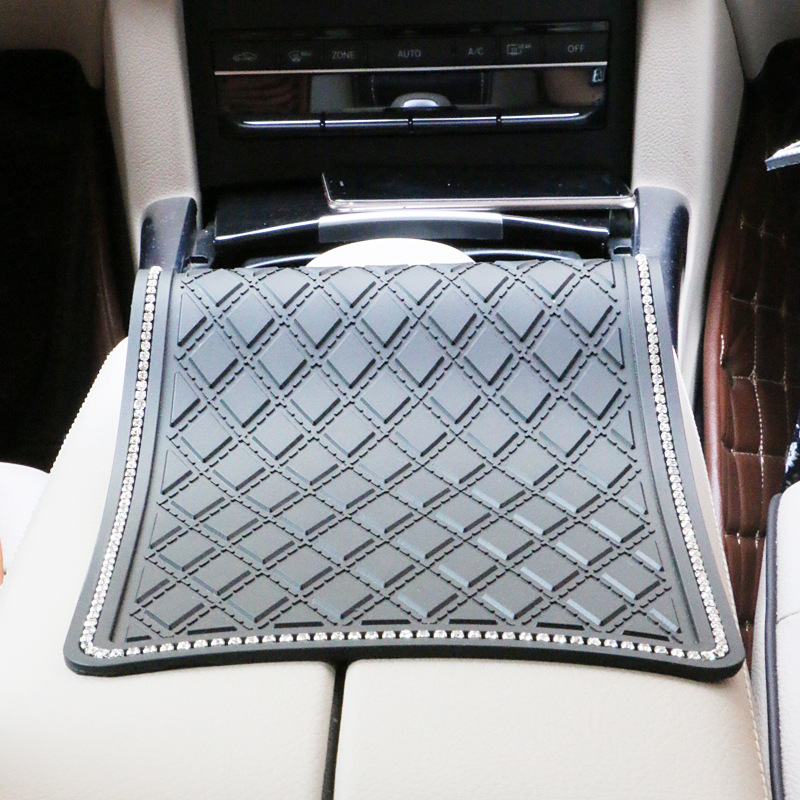 Car perfume ornaments diamond anti-slip mat car decoration products grid storage mat anti-slip mat sunscreen drillable