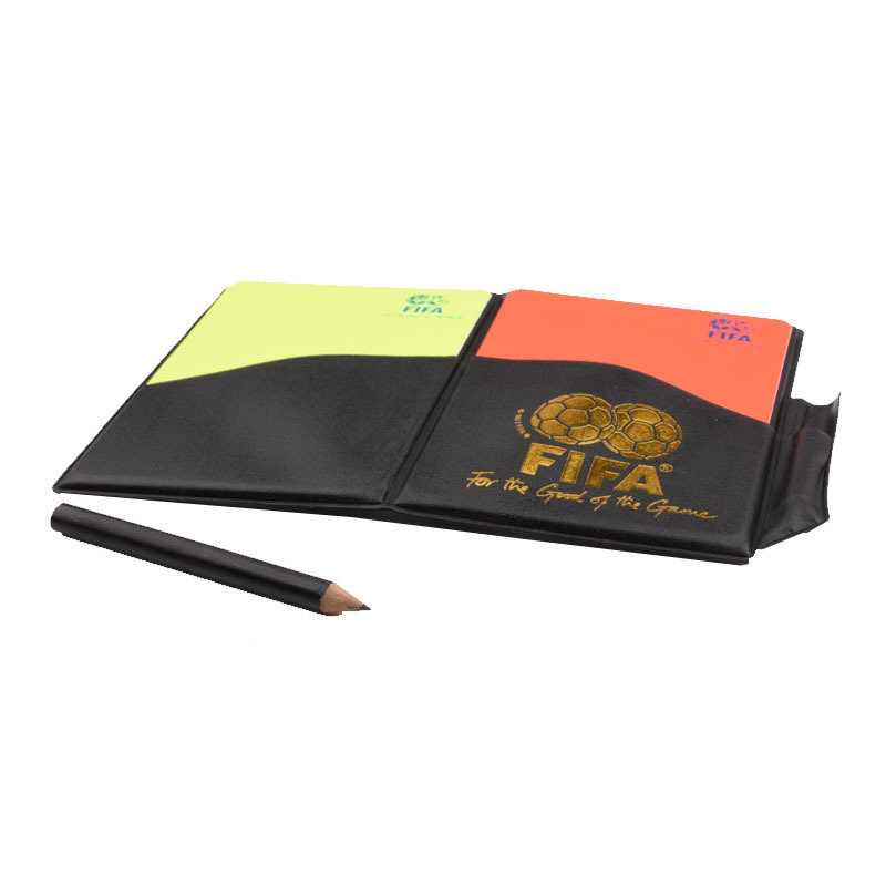 Football Red and Yellow Card Referee Red Card Yellow Card Referee Supplies Professional Competition Recording Equipment with Leather Case