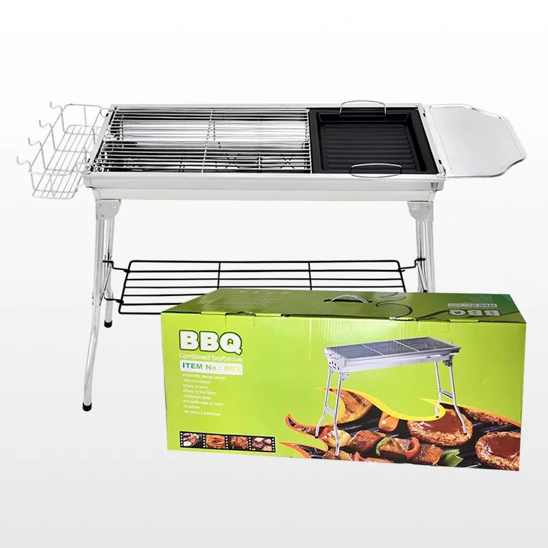 Barbecue Grill Household Large Stainless Steel Barbecue Camping Style Barbecue Stove Outdoor Foldableing Portable Barbecue Grill