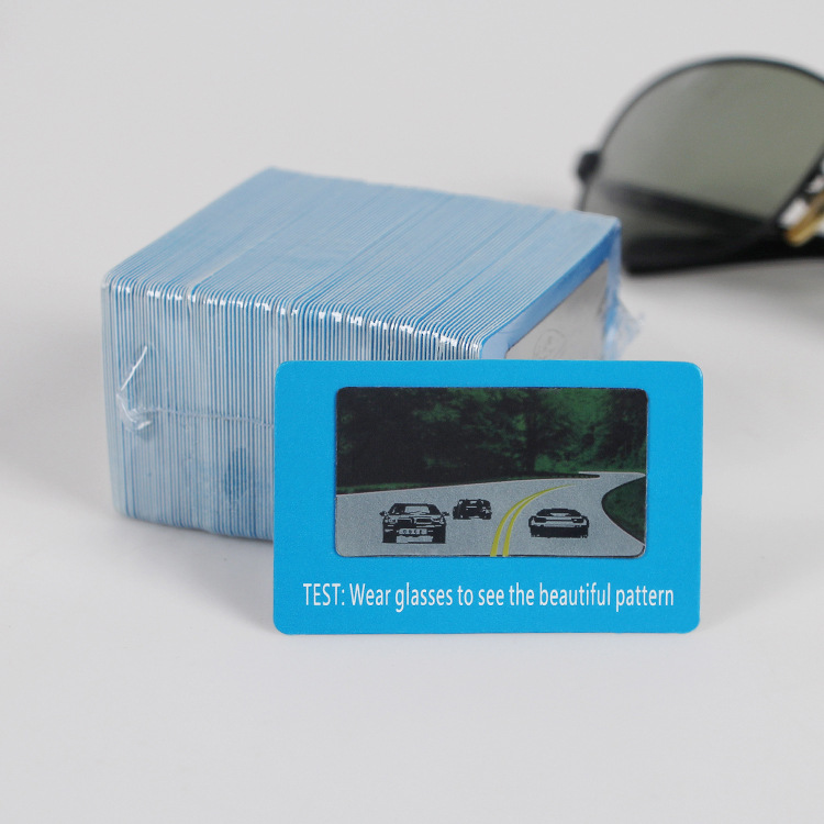 Spot Chinese and English polarized test card sunglasses test card pvc polarized card strip paper test card