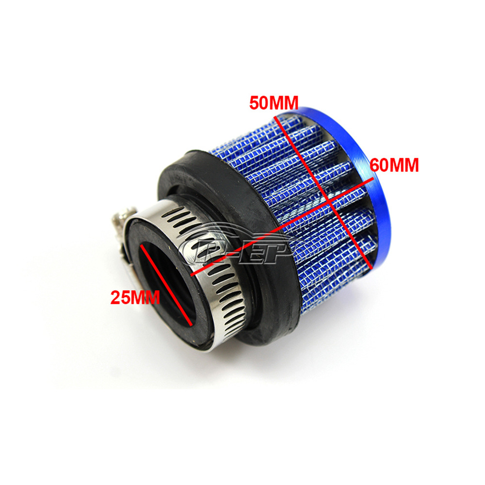 Cross-border hot selling car Mini Mushroom head 25mm 1inch air filter modified exhaust pipe Universal