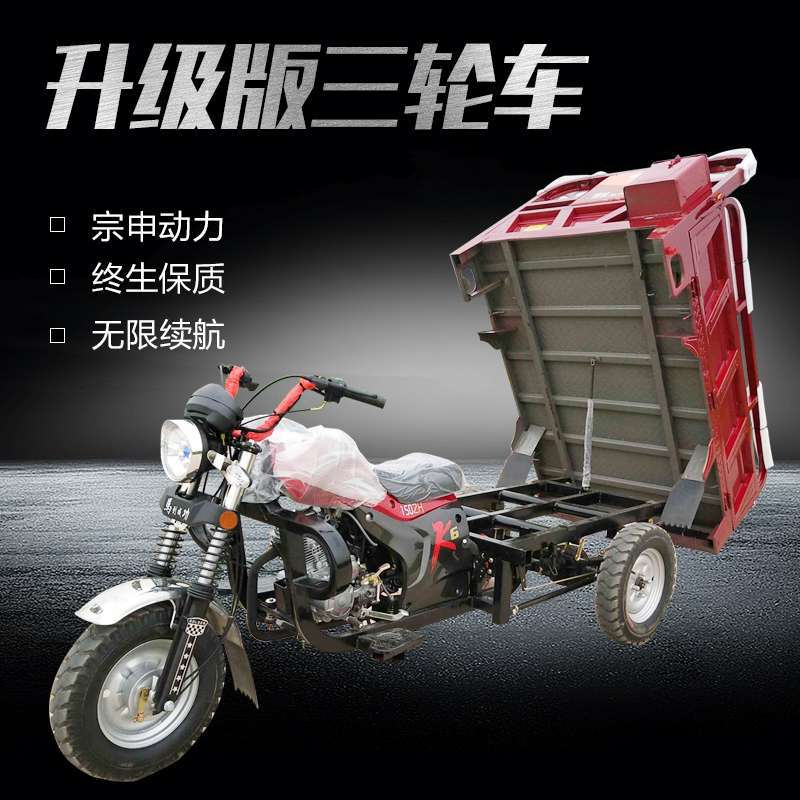 Gasoline Motorcycle Adult Car Fuel Freight Agricultural Load-Bearing Household Tricycle Wholesale Zongshen Fuel Tricycle