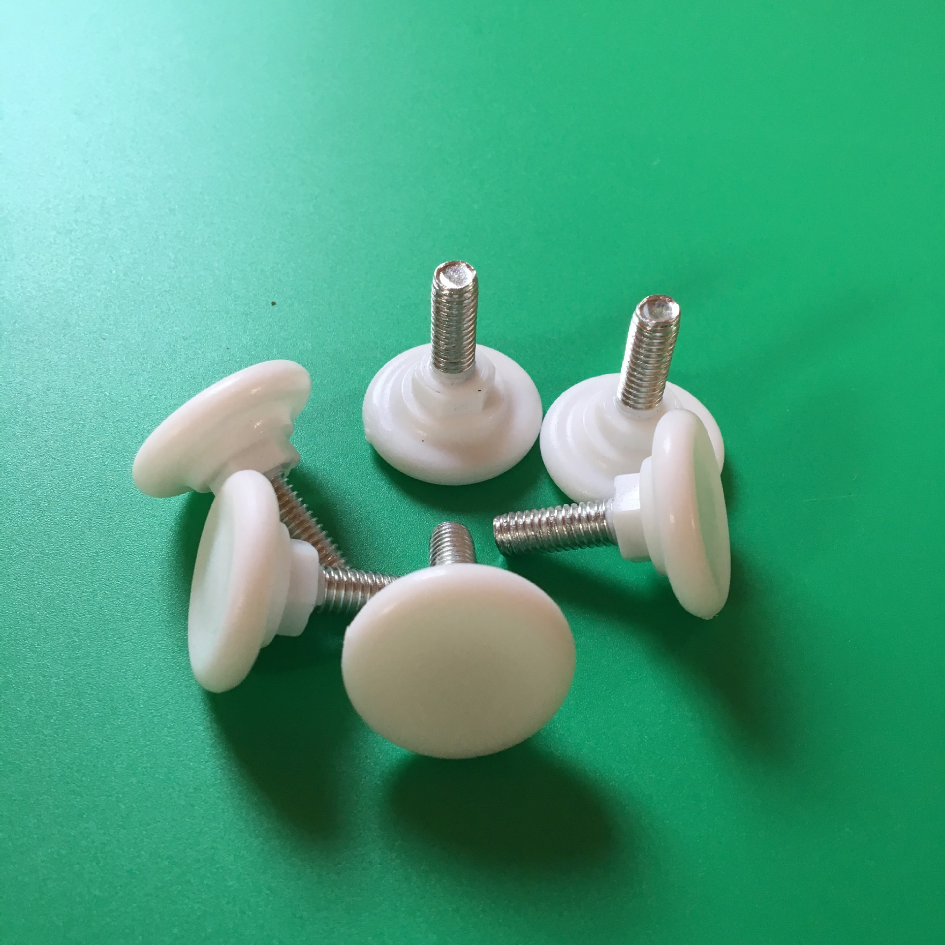 M6 White adjustable foot rubber head screw plastic adjustable furniture foot rack accessories