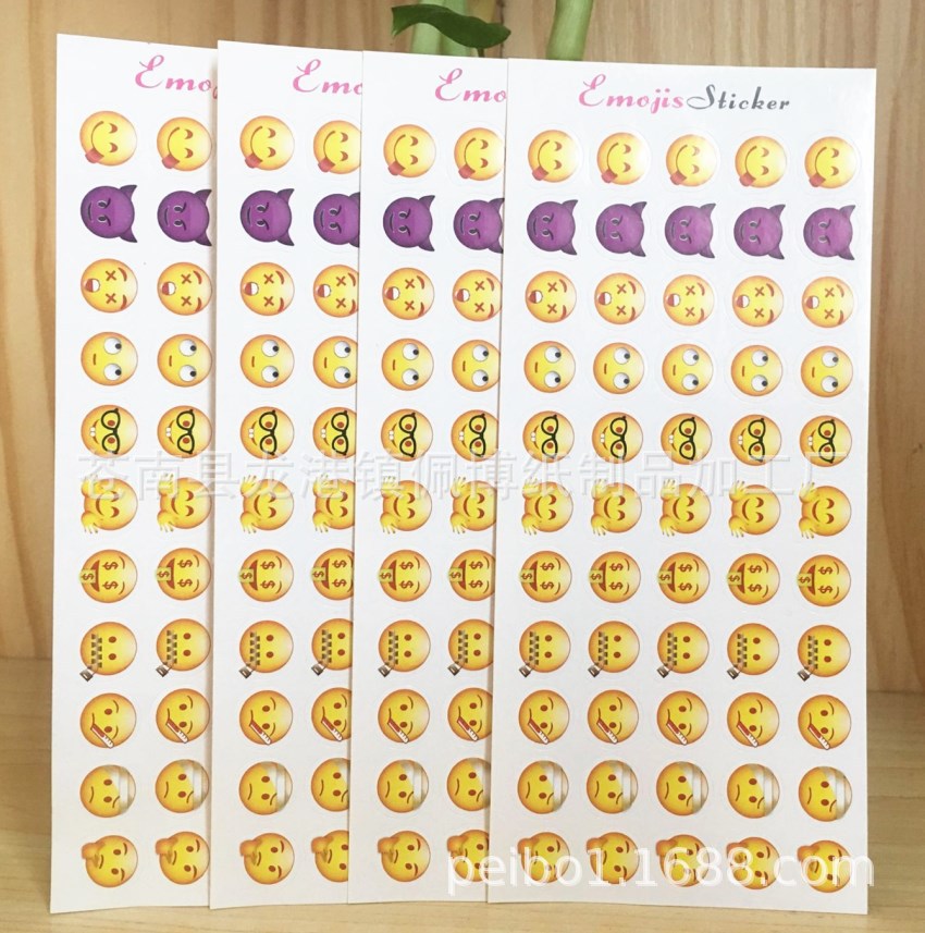 Emoji Stickers Horizontal Emoji Stickers DIY Hand Account Diary Decorative Emoji Stickers Wholesale in Bulk