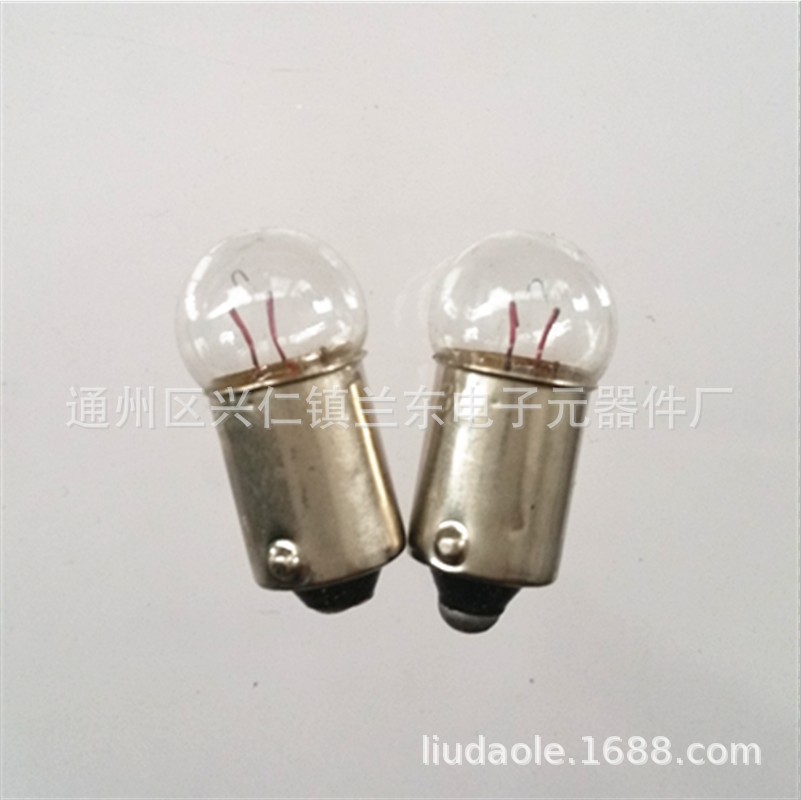 Precision Indicator Light 6.3V1W12V3W24V1W30V1Wb9 Socket G11 Round Head Small Light Bulb Instrument Light Bulb