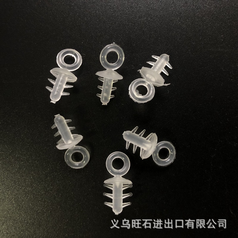 Transparent Barbed Foam Ball Cover Transparent Belt Ring Plastic Screw Foam Ball Top Ring Transparent Plastic Hanger Ring