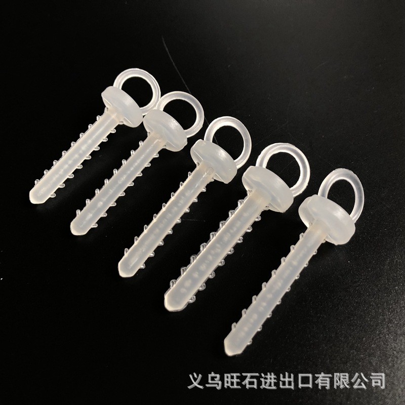 Transparent Barbed Foam Ball Cover Transparent Belt Ring Plastic Screw Foam Ball Top Ring Transparent Plastic Hanger Ring