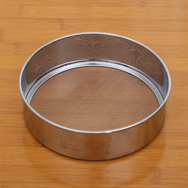 20# flour sieve 40 mesh boutique 201 stainless steel sieve filter net household baking handheld screen wholesale