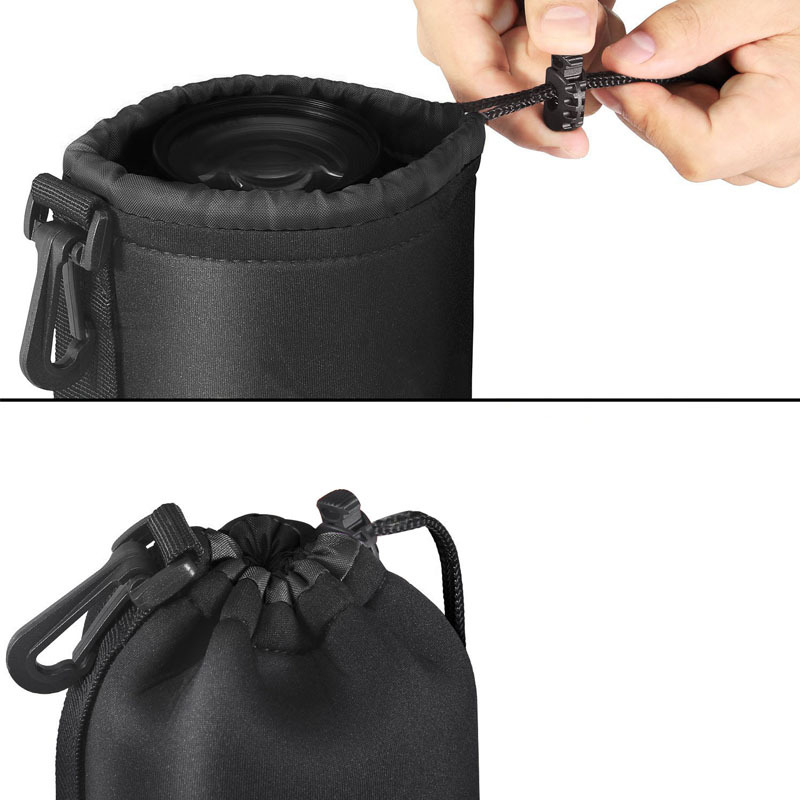 Factory Direct Supply Wholesale Camera Lens Bag Neoprene Black Lens Cover Camera Lens Bag