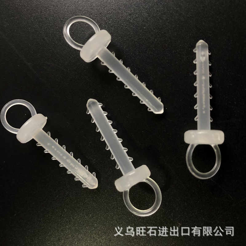 Transparent Barbed Foam Ball Cover Transparent Belt Ring Plastic Screw Foam Ball Top Ring Transparent Plastic Hanger Ring