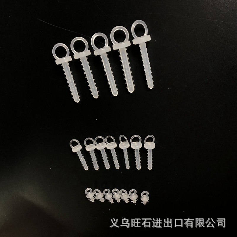 Transparent Barbed Foam Ball Cover Transparent Belt Ring Plastic Screw Foam Ball Top Ring Transparent Plastic Hanger Ring