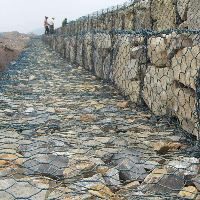 Hot-Dip Galvanized Plain Mesh Gorvin Lead Wire Cage River Flood Prevention Slope Guard Reno Pad Greenbin Pad Stone Cage Mesh Manufacturer