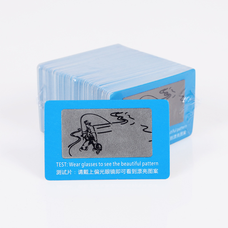 Spot Chinese and English polarized test card sunglasses test card pvc polarized card strip paper test card