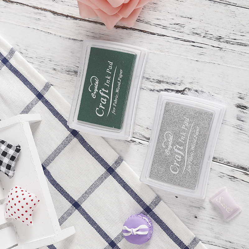 Colorful Inkpad Learning Concave Waist Big Stamp Seal Companion 17 Color Korean Inkpad Can Set logo Factory Outlet