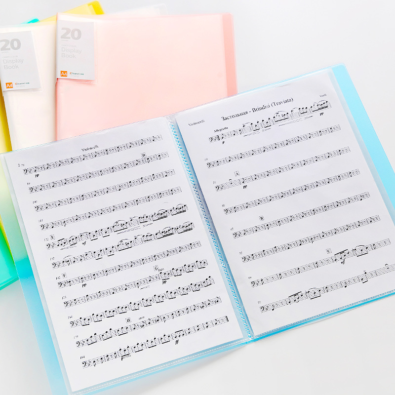 Chuangyi information book transparent plastic pp examination paper storage book music folder wholesale A4 insert folder file folder