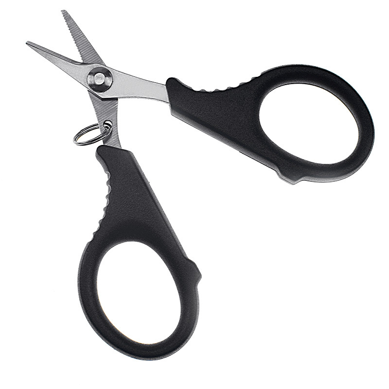 Hot sale serrated fishing line scissors fishing scissors portable fishing line scissors PE line powerful horse line scissors fishing supplies
