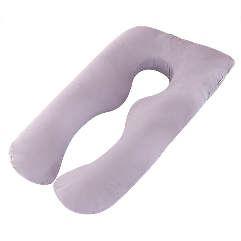 Cross-border U-shaped cotton pregnant women pillow cushion waist pillow multifunctional waist support side sleeping pillow core pillow factory direct sales