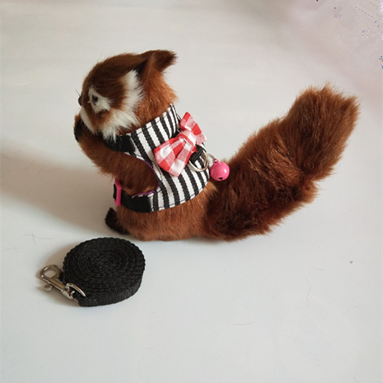 Small pet clothes Totoro rope pet mink chest strap guinea pig out traction rope Totoro special traction device rabbit slide rope