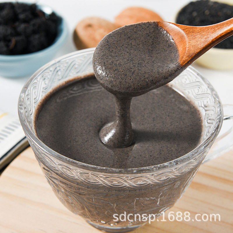Black Sesame Walnut Mulberry Powder Black Bean Powder 600g Cooked Powder Meal Replacement Powder Whole Grain Powder Food Sesame Paste Walnut Powder