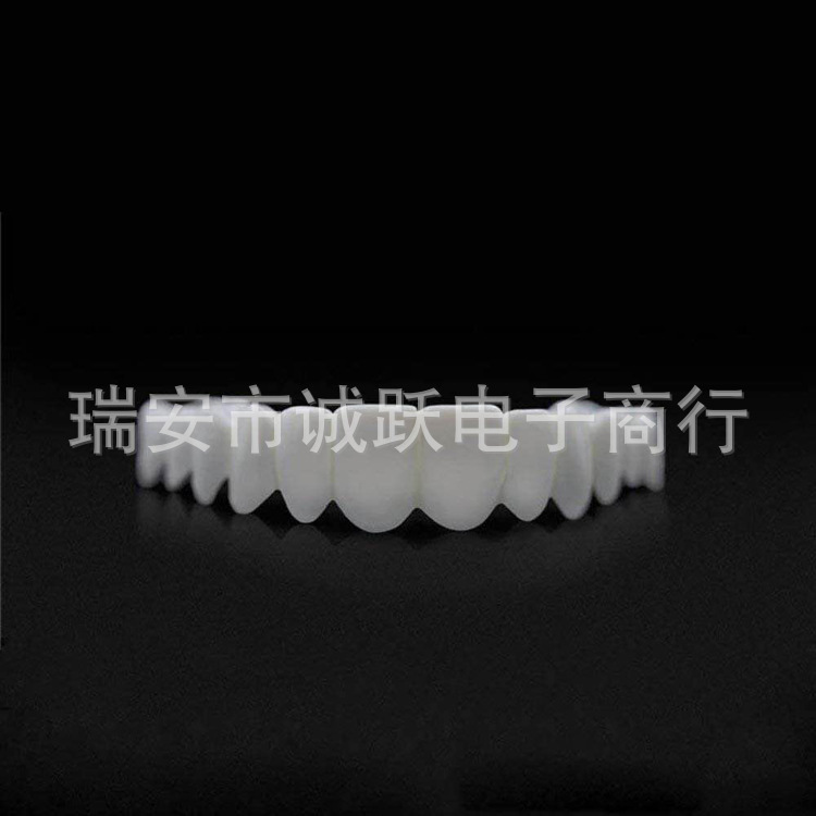 Simulation braces upper teeth lower teeth 2023 bottled particles hole-free simulation braces whitening denture cover manufacturer