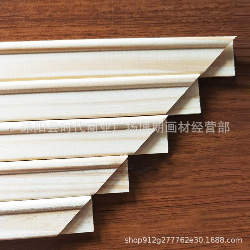 Factory wholesale oil painting frame lines solid wood strips pine wood frame strips inner frame digital oil painting frame strips