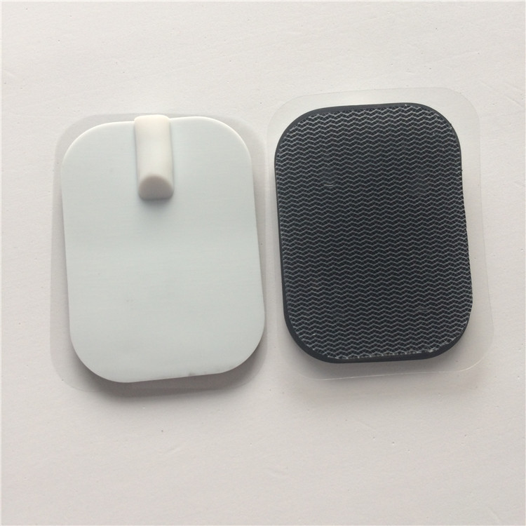 Factory sales medium and low high frequency physiotherapy instrument massager neck protector silicone adhesive integrated 4*6 silicone electrode piece