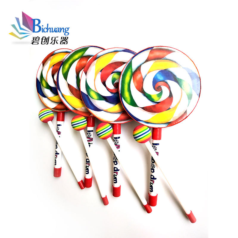 Lollipop drum Orff children's percussion instrument infant children's music performance hand drum beating drum