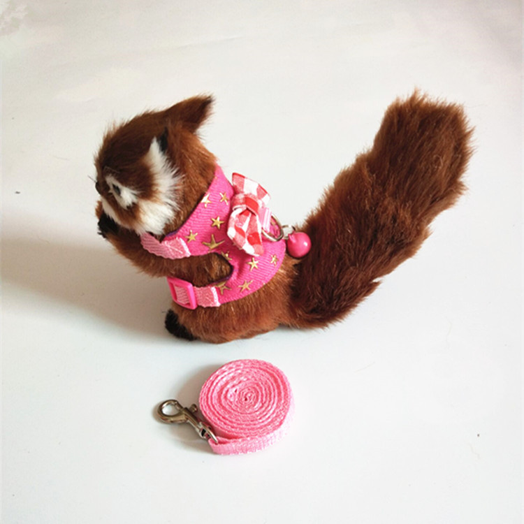 Small pet clothes Totoro rope pet mink chest strap guinea pig out traction rope Totoro special traction device rabbit slide rope