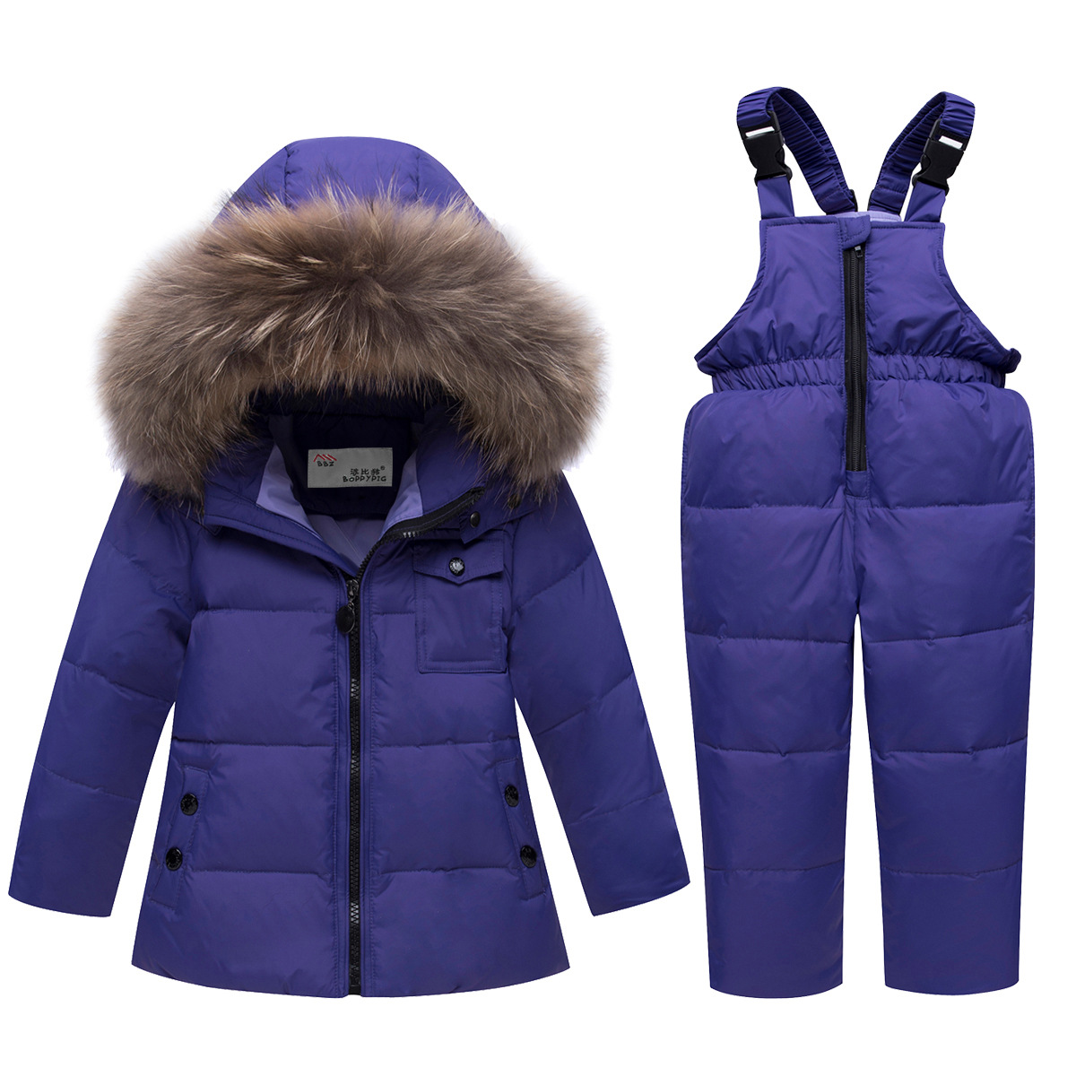 Factory Direct Sales Kidsren's down Jacket Set for Boys and Girls, Thickeneded and Warm, 1-6 Years Old Baby Infant Winter Clothing Two Pieces