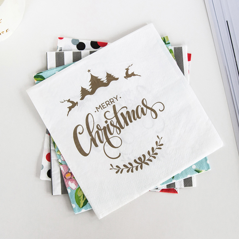 Трансграничные цветные салфетки, печатные квадратные салфетки, рекламные салфетки, печатный логотип, коктейльные салфетки 330*330